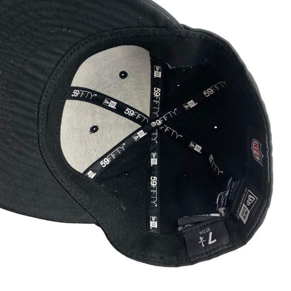 Pittsburgh Steelers Cap New Era 59Fifty Fitted Black Baseball Hat‎ Size 7 1/4 - Picture 8 of 10